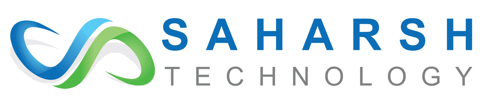 Logo of Saharsh Technology featuring a stylized blue and green infinity loop symbol on the left, with the company name "SAHARSH" in bold blue letters and "TECHNOLOGY" in smaller gray letters to the right. Logo of Saharsh Technology featuring a stylized blue and green infinity loop symbol on the left, with the company name "SAHARSH" in bold blue letters and "TECHNOLOGY" in smaller gray letters to the right.